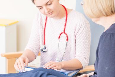 Doctor examining patient